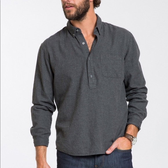 Marine Layer Other - Marine Layer Grey Flannel Popover Size Small